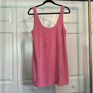 Pink Terri-cloth Beach Coverup